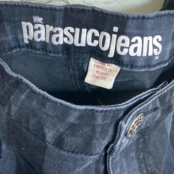 Parasuco black and blue/grey striped ankle jeans - Picture 4 of 5